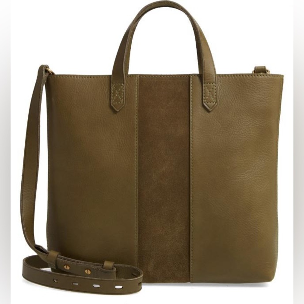 Madewell-Small Transport Leather Crossbody Tote